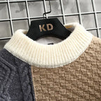 Men’s Artisan Patchwork Turtleneck Sweater